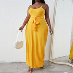 Damen Maxikleid mit zartem BindR&Band und verstellbaren Spagettiträgern R&B