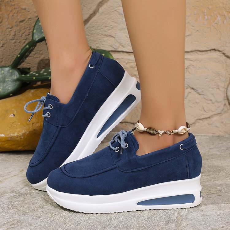Damen modische Sneaker mit bequemem Plateau und verstärkter Sohle R&B