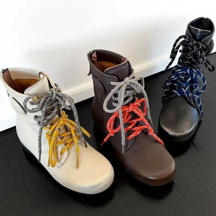 Damen Modische Schnürboots mit innovativen Zierkordeln R&B
