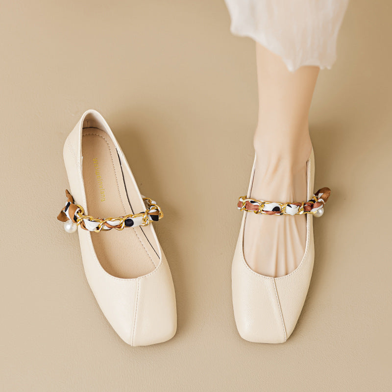 Damen Ballerinas mit eleganter Schnallenakzent und klassischem Design
