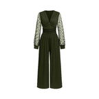 Damen Overall mit transparenten Puffärmeln R&B