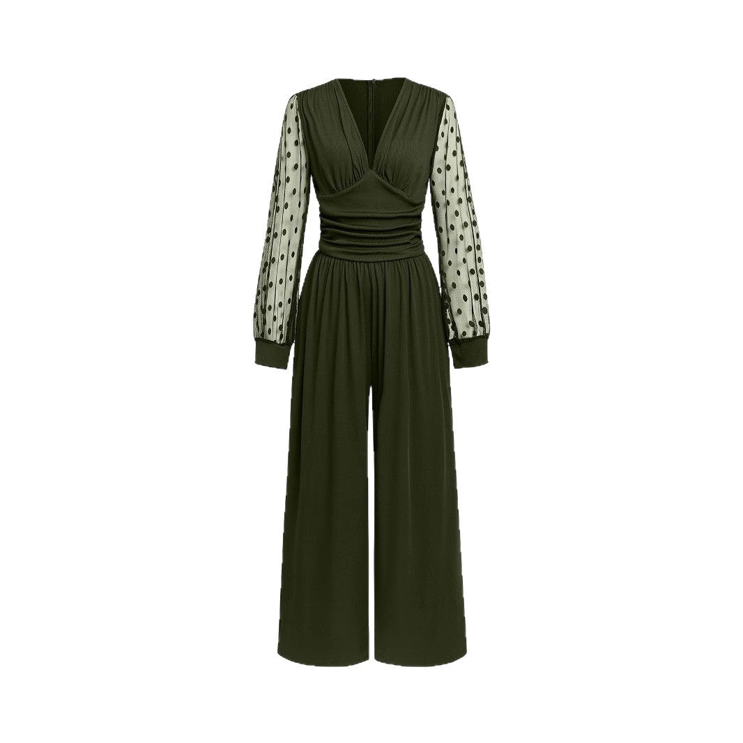 Damen Overall mit transparenten Puffärmeln R&B