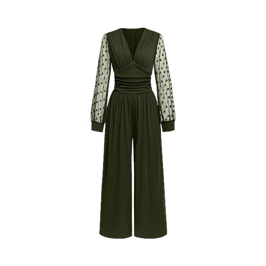 Damen Overall mit transparenten Puffärmeln R&B