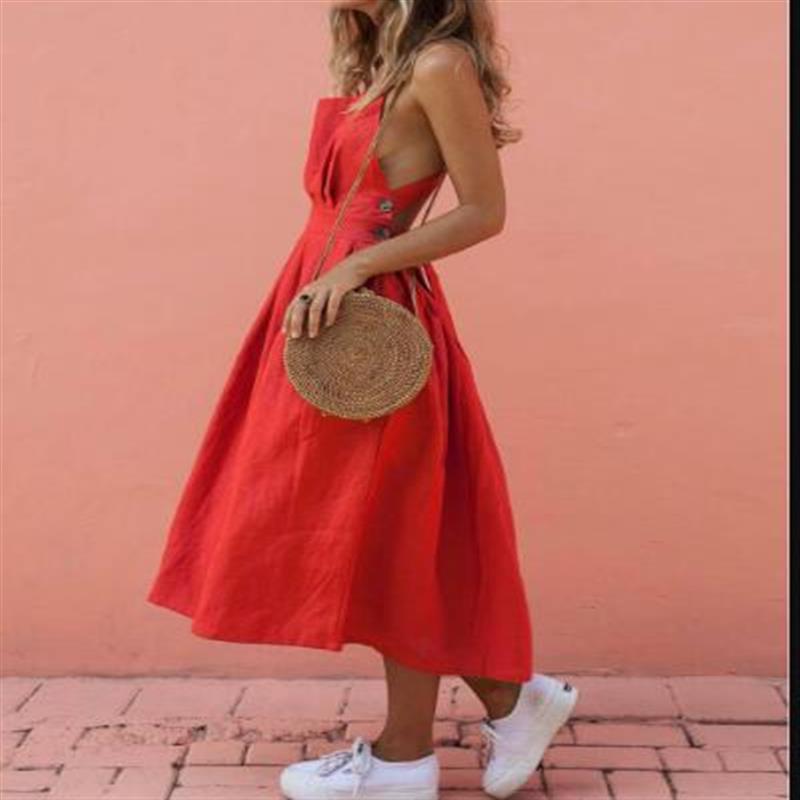 Damen Maxi-Kleid mit schulterfreiem Design und seitlichen Eingrifftaschen R&B