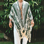 Herren nan leichter Strandponcho im Kimono-Stil mit Fransen R&B