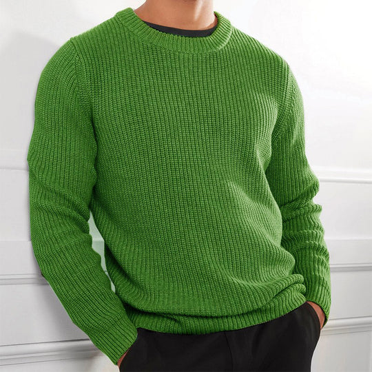 Herren Strickpullover mit strukturierter Oberfläche und Rundhalsausschnitt R&B