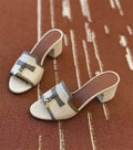 Damen Elegante und komfortable Sling-Pantoletten mit dekorativem Kettendetail R&B