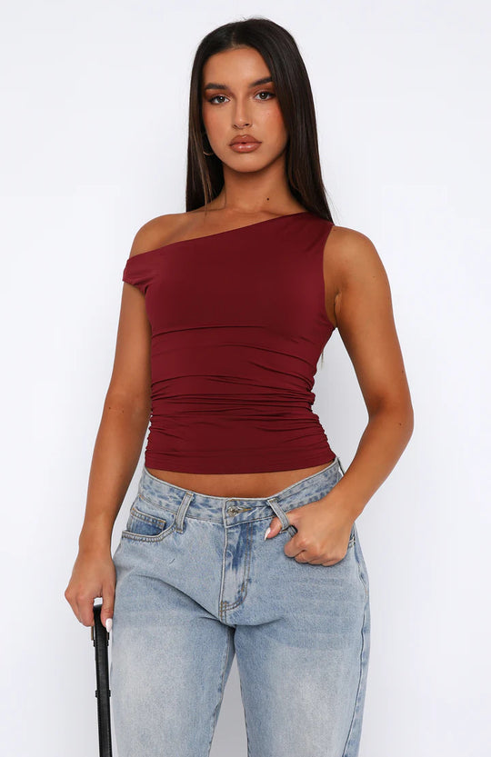 Damen Crop-Top mit floralem Design und schulterfreiem Schnitt R&B