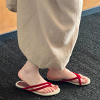 Damen Trendige Zehentrenner-Sandalen mit geflochtenem Riemendesign R&B