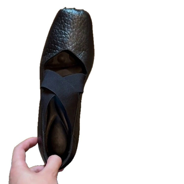 Damen Mokassins mit elastischen Überkreuz-Riemen und formschönem Design R&B