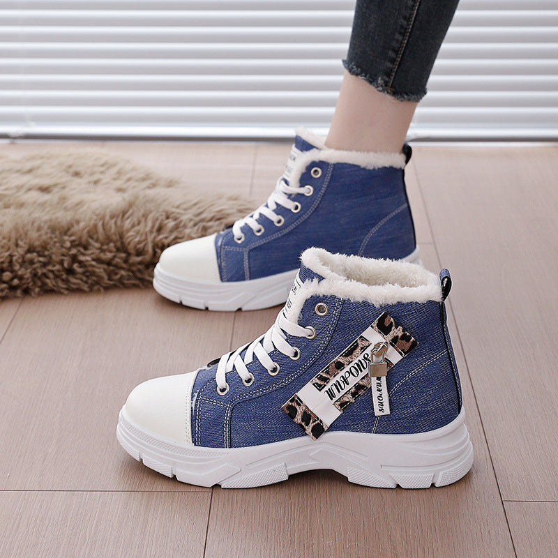 Damen Hohe Sneakers mit wärmendem Innenfutter und robuster Sohle R&B
