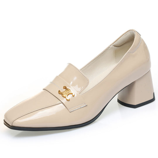 Damen Elegante Blockabsatz-Pumps mit modischem Rüschendesign R&B