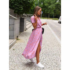 Damen Maxikleid mit floralem Muster R&B