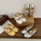 Damen elegante Ballerinas mit doppeltem Riemen und komfortabler Innensohle R&B