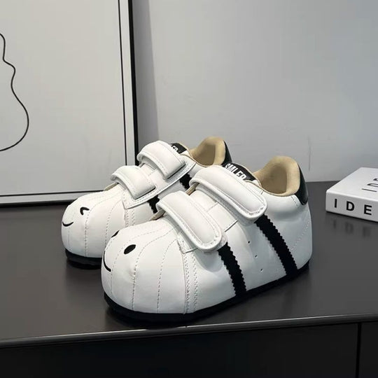 Damen Bequeme Kindersneaker mit niedlichem Tiermotiv und praktischem Klettverschluss R&B
