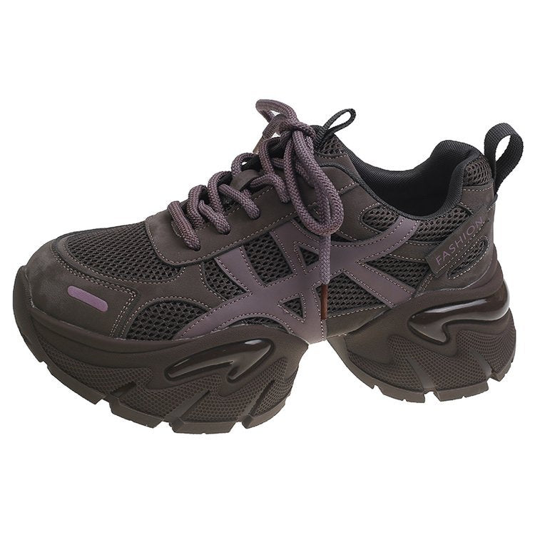 Damen modische Sneakers mit atmungsaktivem Mesh-Obermaterial und robustem Sohlenprofil R&B