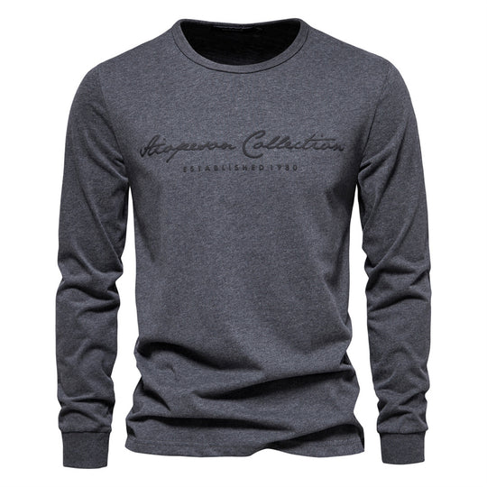 Herren Langarmshirt mit zeitgemäßer Schriftzug R&B