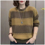 Damen Strickpullover mit strukturiertem Design und lässigem Schnitt R&B