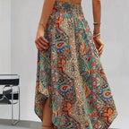 Damen Maxirock mit elegantem Paisleymuster und elastischem Bund R&B
