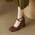 Damen elegante High-Heel-Pumps mit modischem Riemchen R&B