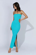Damen figurbetontes Langarmkleid mit Cut-Outs R&B