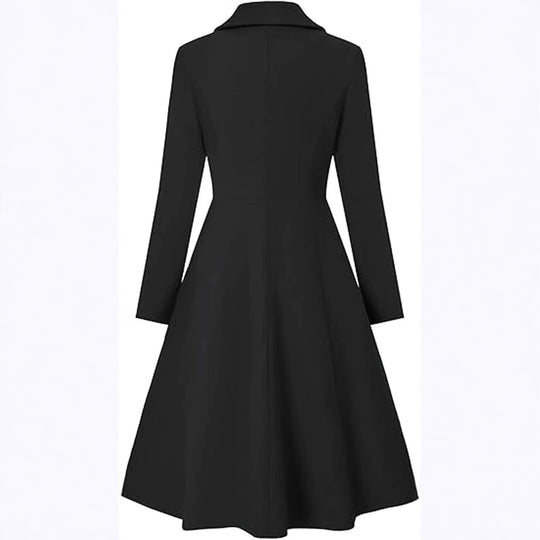 Damen Eleganter Oversize-Mantel mit doppelter Knopfreihe R&B