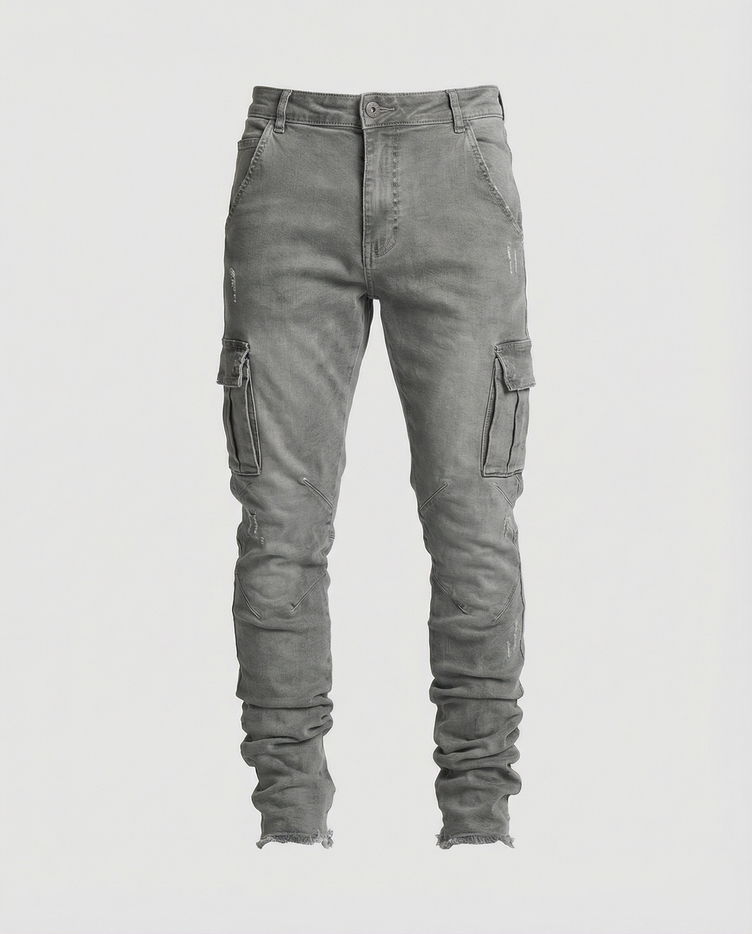Herren Cargo-Jeans im lässigen Slim-Fit-Design mit funktionalen Taschen R&B