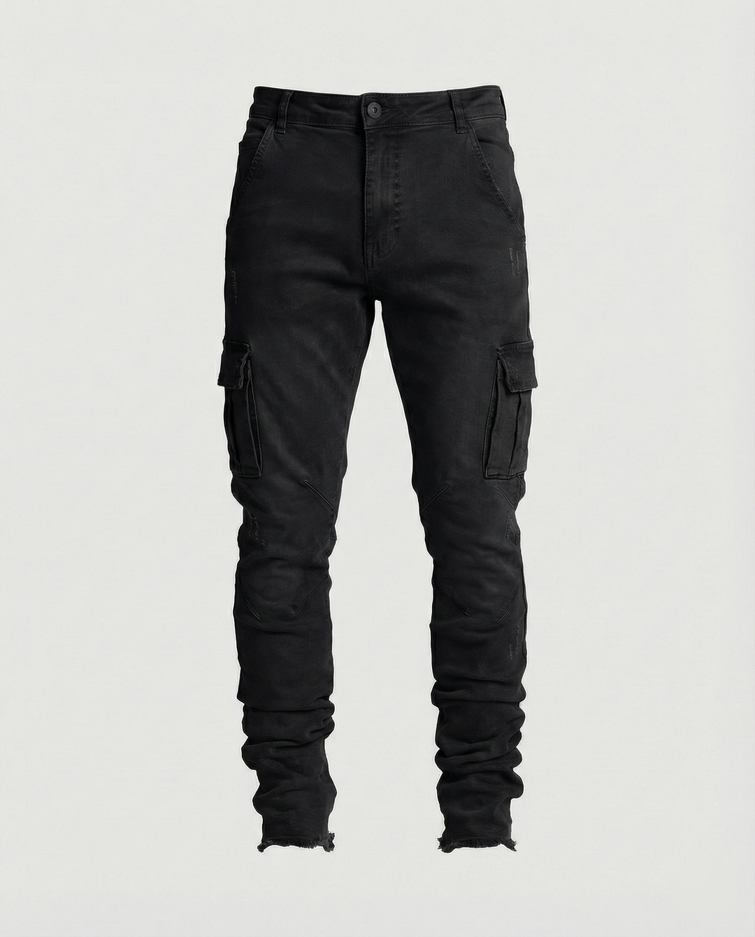 Herren Cargo-Jeans im lässigen Slim-Fit-Design mit funktionalen Taschen R&B