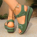 Damen Komfortable und ergonomische Sandalen mit verstellbaren Klettverschlüssen R&B
