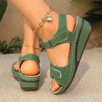 Damen Komfortable und ergonomische Sandalen mit verstellbaren Klettverschlüssen R&B