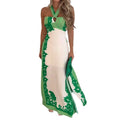 Damen Maxikleid mit verstellbarem Träger und floralem Design R&B