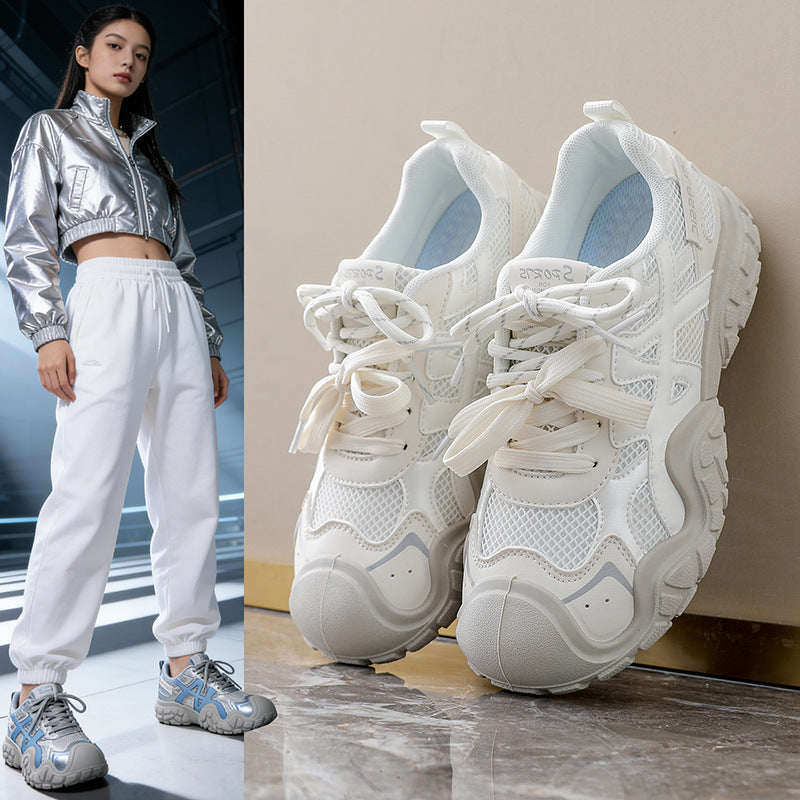 Damen Sportliche Sneakers mit atmungsaktiver Mesh-Oberfläche und dämpfendem Profil R&B