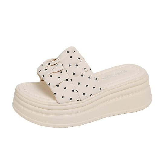 Damen bequeme Plateau-Sandalen mit dekorativem Schleifen-Detail R&B