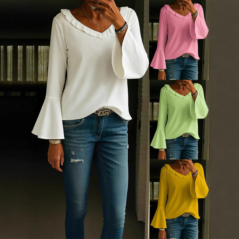 Damen Bluse mit Rüschendetails R&B