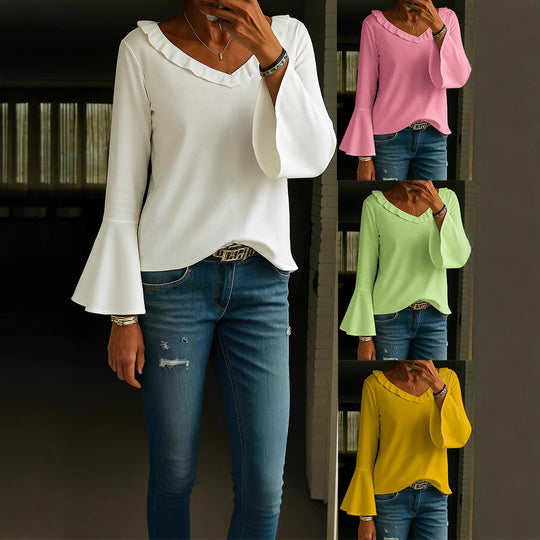 Damen Bluse mit Rüschendetails R&B