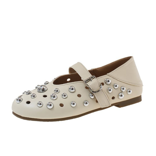 Damen elegante Ballerinas mit Schmuckdetails R&B