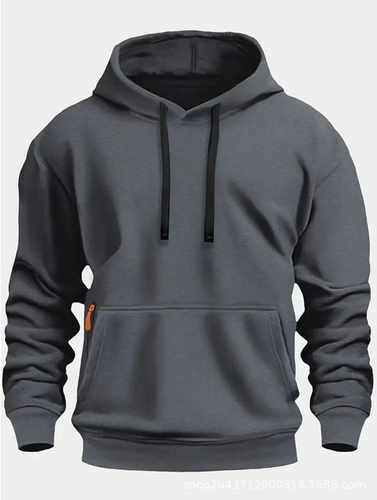 Herren sportlicher Kapuzenpullover mit praktischen Taschen und atmungsaktivem Material R&B