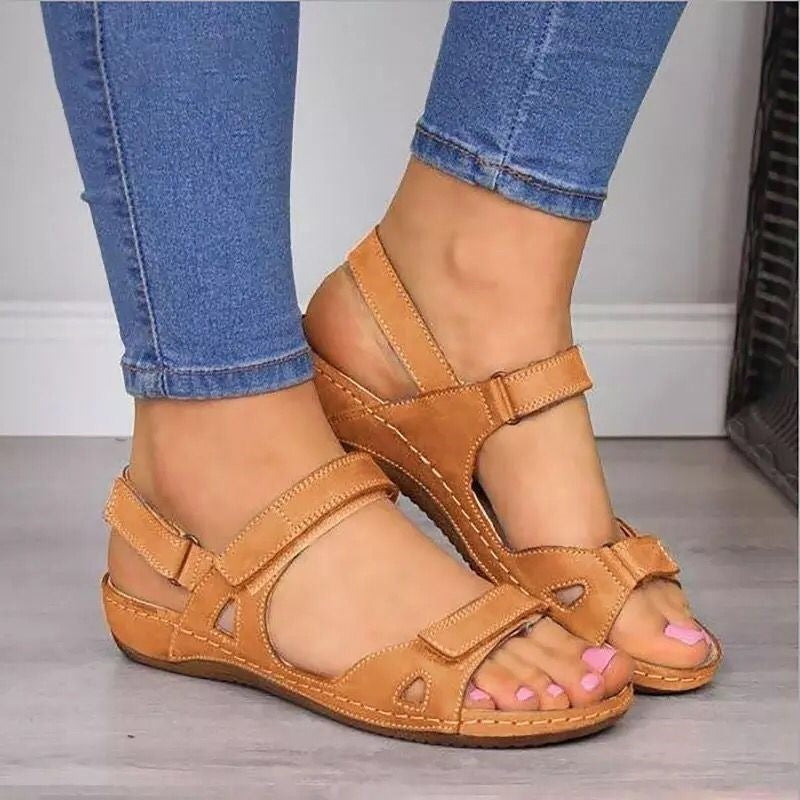 Damen Komfortable Sandalen mit verstellbarem Riemendesign und anatomischem Fußbett R&B