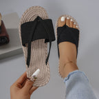 Damen Komfortable Zehentrenner-Sandalen mit geflochtenem Detail R&B