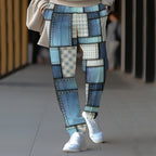 Damen trendige Patchwork-Hose R&B