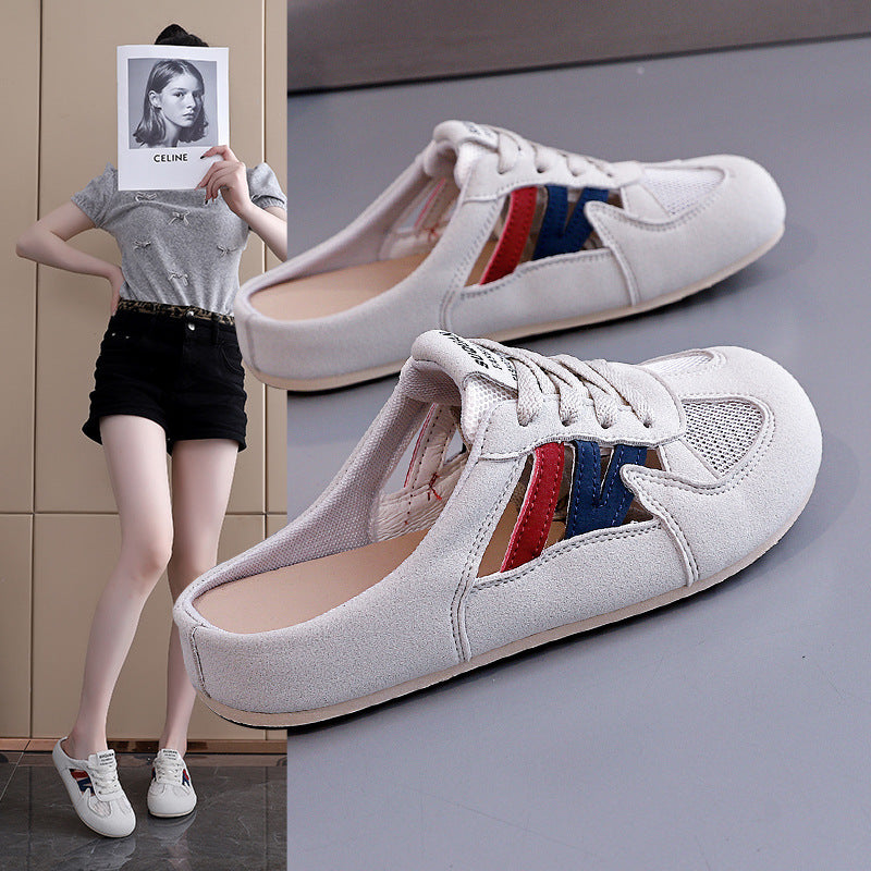 Damen Sneaker mit offenem Fersenbereich und atmungsaktiver Mesh-Oberfläche R&B