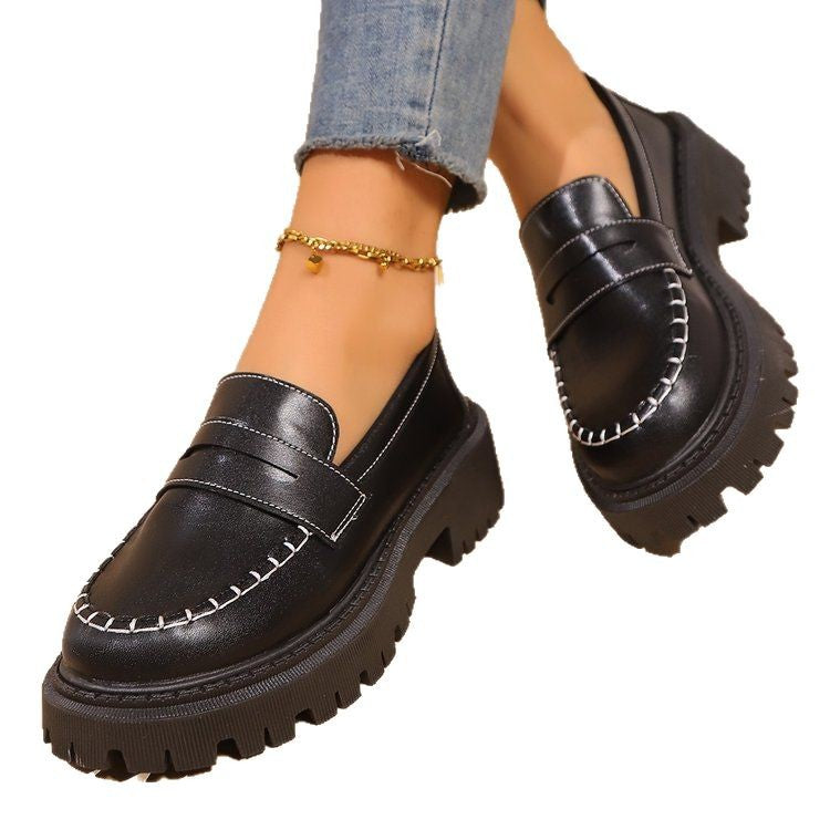 Damen elegante Mokassins mit robustem Profil R&B
