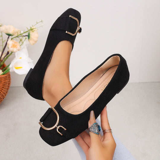 Damen Ballerinas mit eleganter Schnallenapplikation R&B