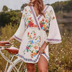 Damen Sommerliches Kleid mit raffinierten Stickdetails R&B
