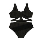 Damen Einteiler Badeanzug mit modischem Cut-Out und asymmetrischem Design R&B