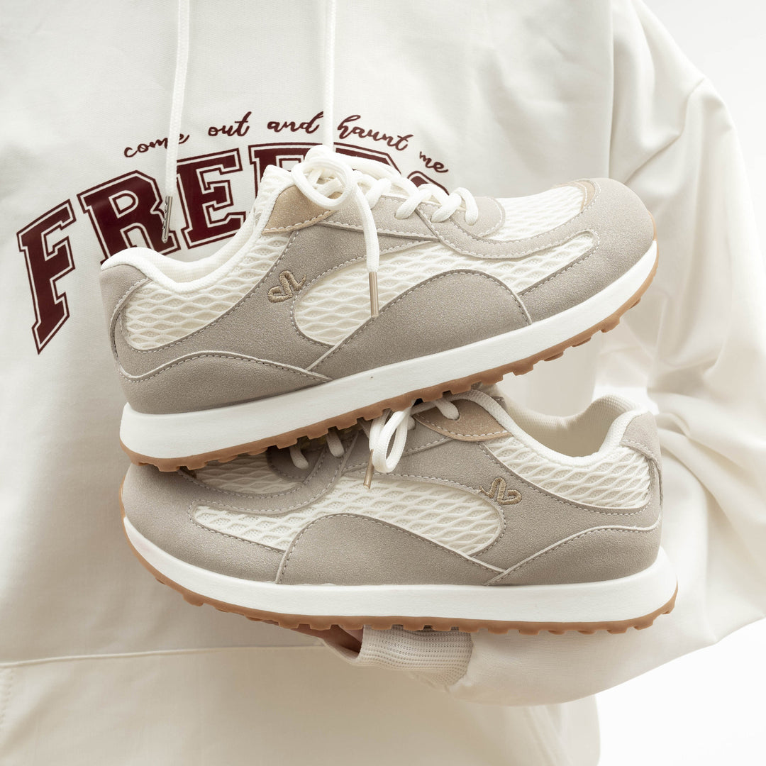 Damen Komfortable Freizeit-Sneaker mit atmungsaktiver Mesh-Oberfläche und rutschfester Sohle R&B
