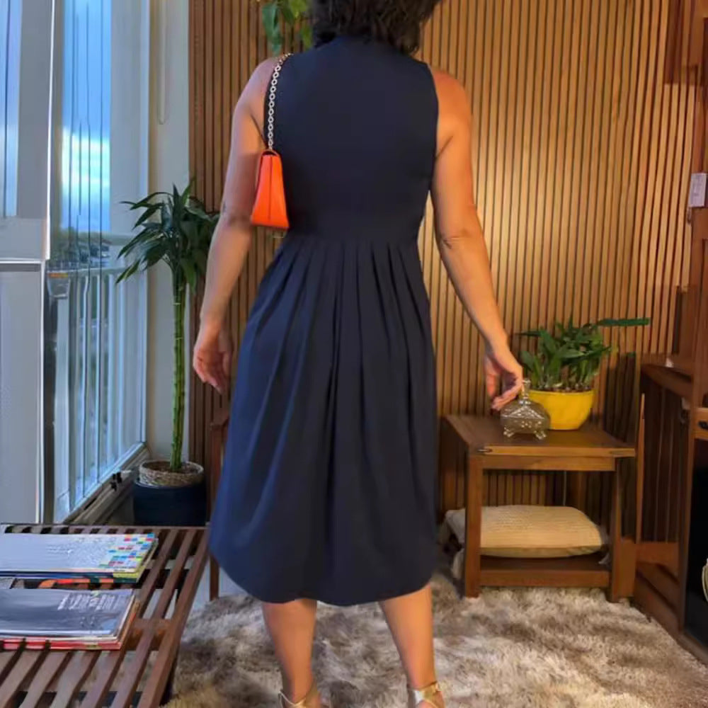 Damen Midikleid mit elegantem Wickeldesign und raffiniertem Faltenwurf Heidi-Mode