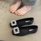 Damen Ballerina-Schuhe mit funkelndem Schmuckdetail R&B