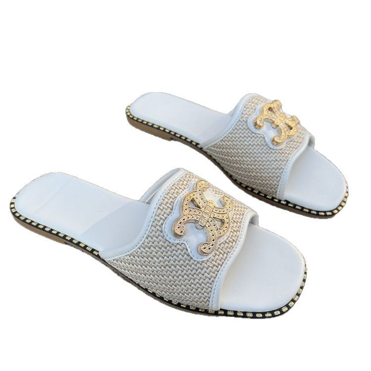 Damen Riemchen-Sandalen mit funkelnder Applikation R&B