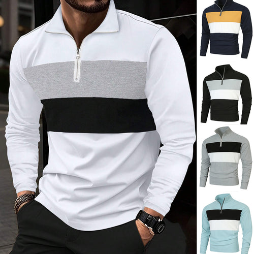 Herren Freizeitpullover mit modernem Reißverschluss R&B